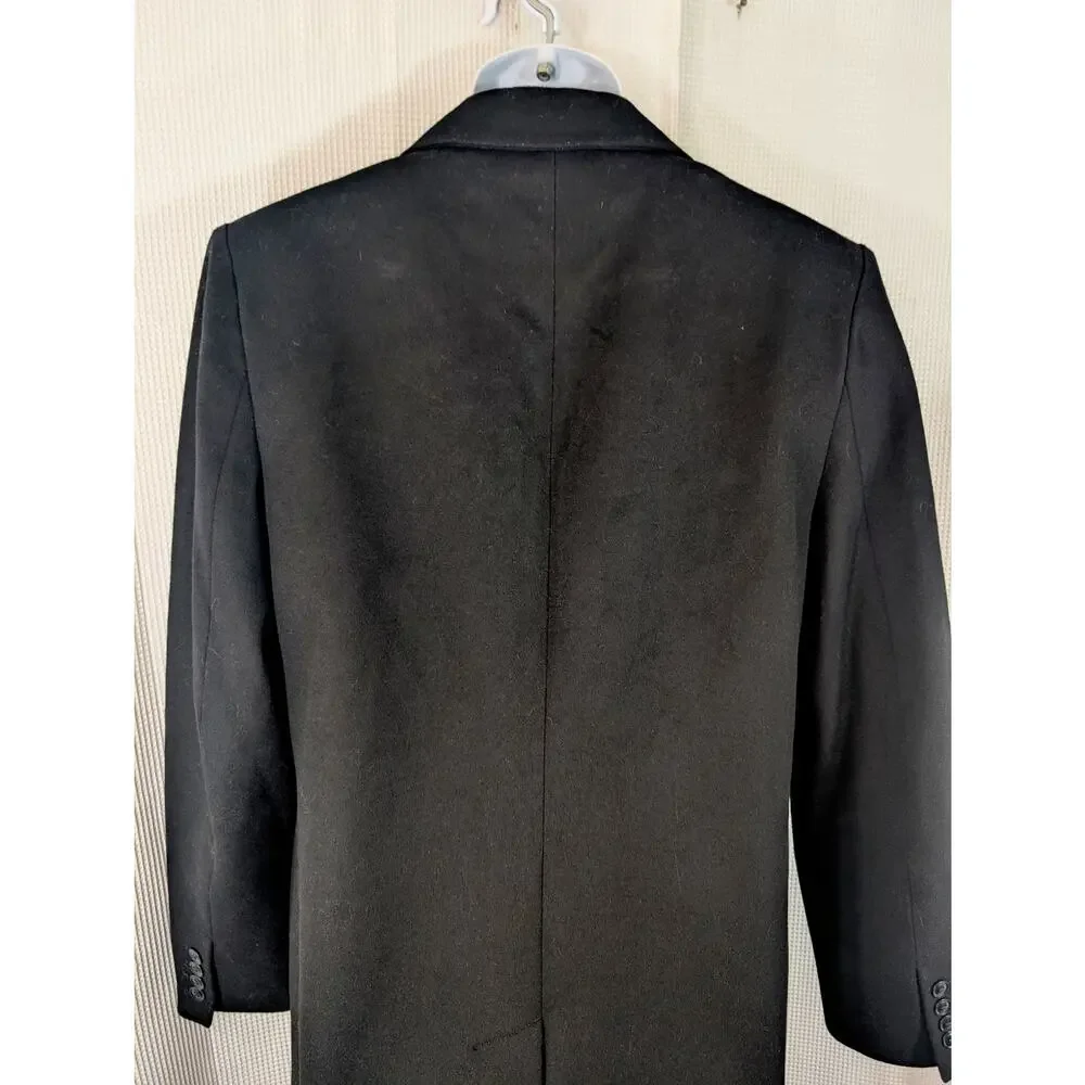 NWT@$220! J. FERRAR! FINE WOOL BLEND BLACK 3/4 LENGTH OVERCOAT, JACKET! SZ M